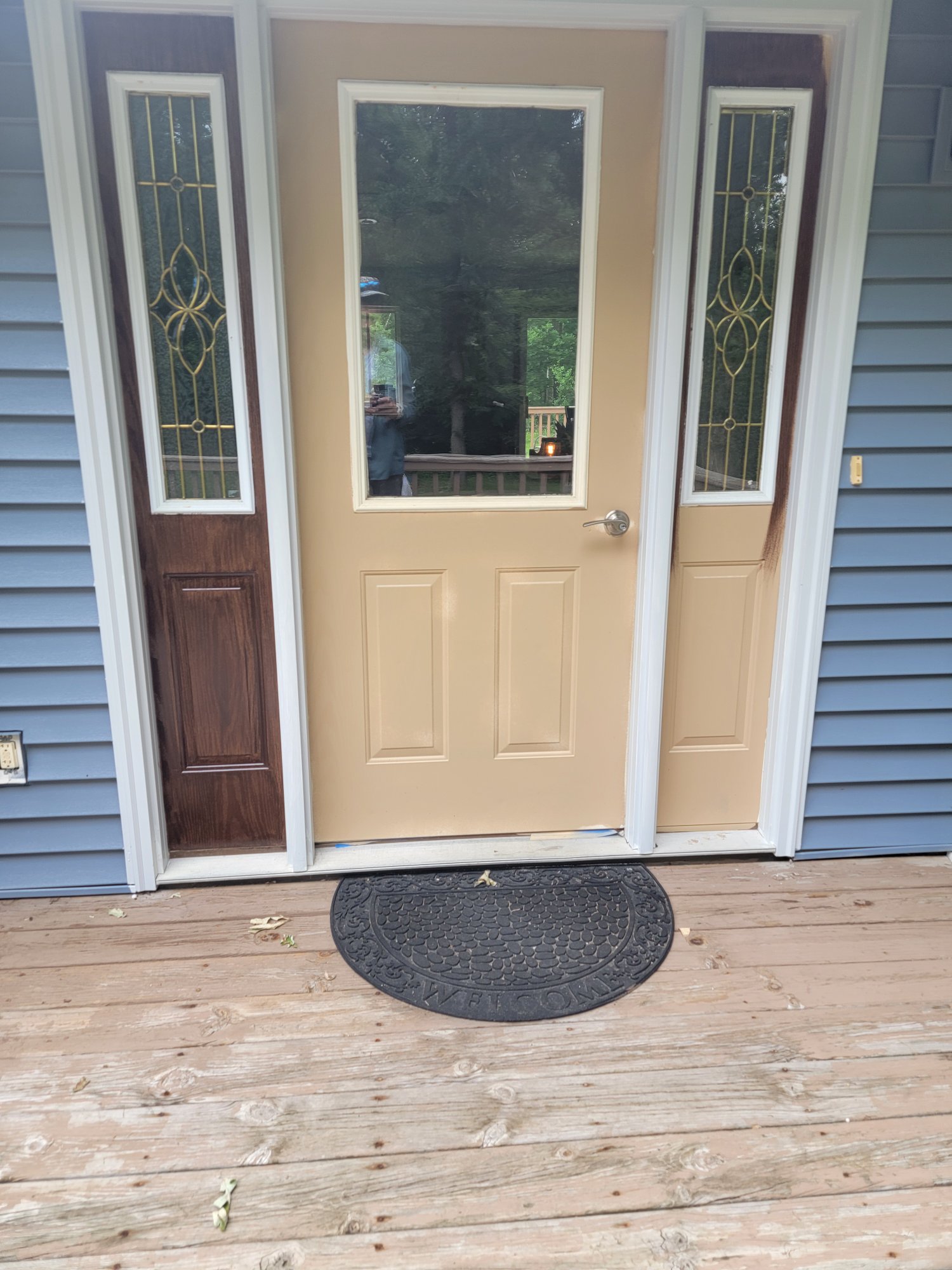 Door before — plain beige